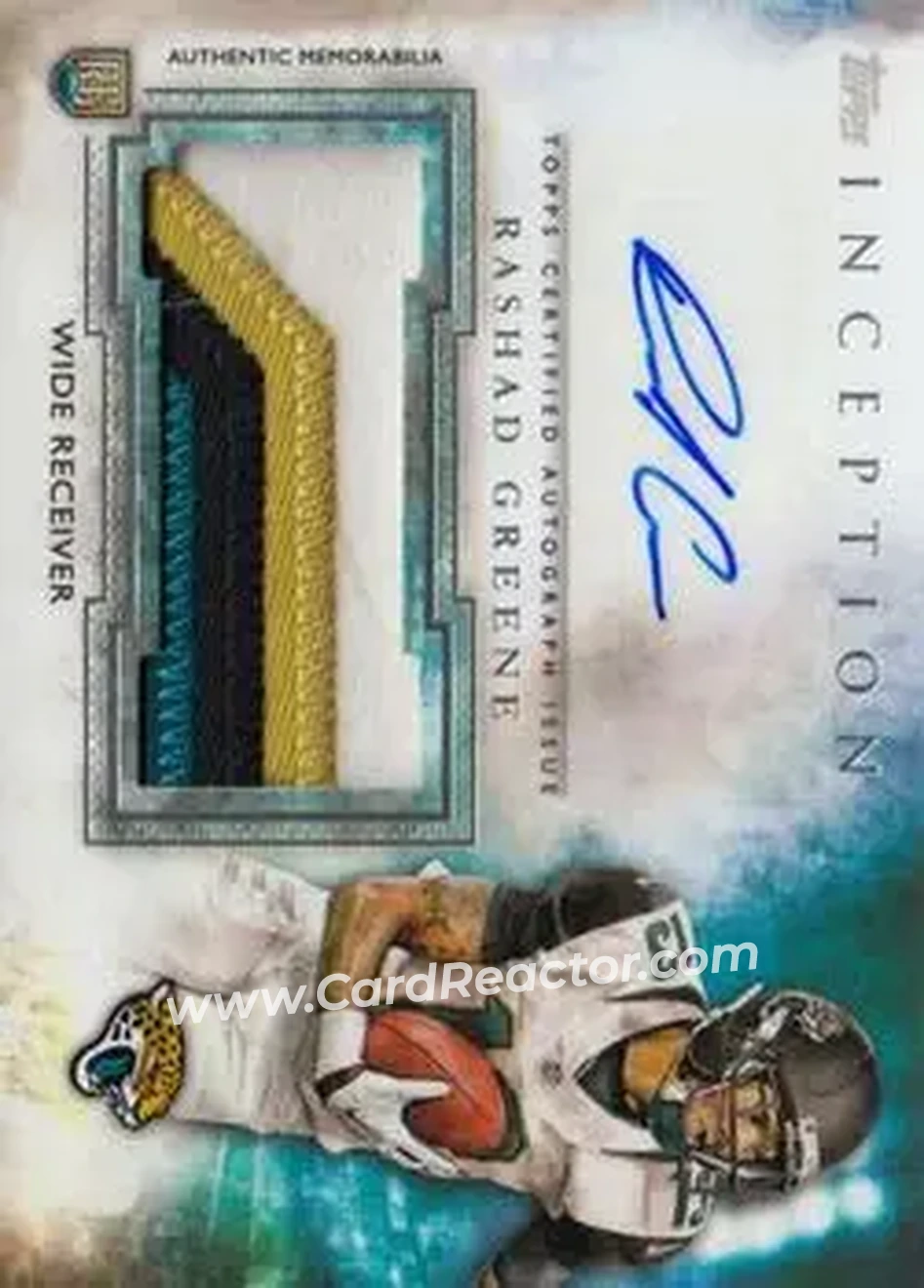 2015 Topps Inception - Autographed Jumbo Patches #AJP-RG - Rashad Greene - Jacksonville Jaguars