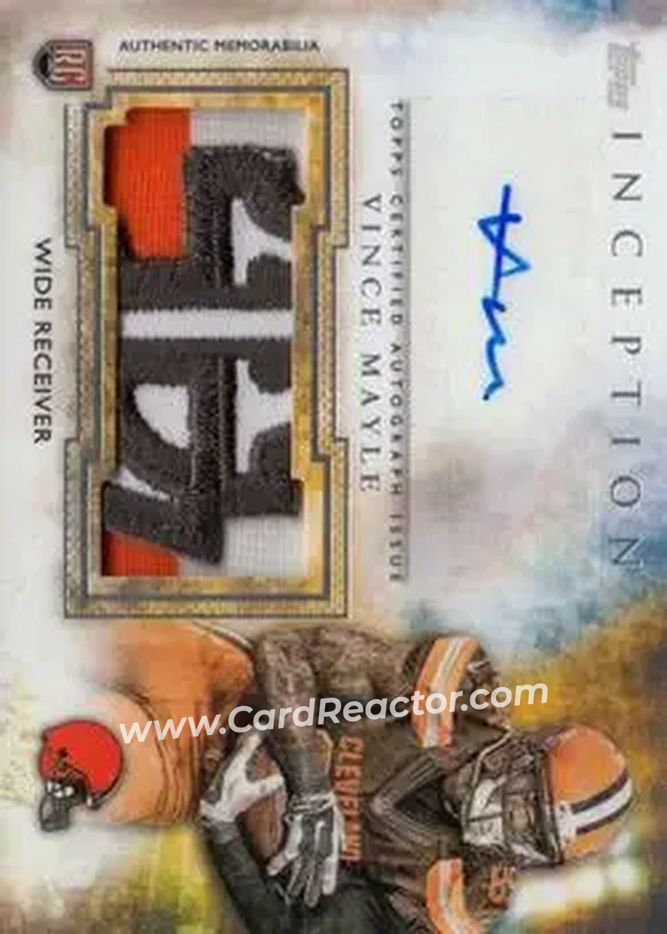 2015 Topps Inception - Autographed Jumbo Patches #AJP-VM - Vince Mayle - Cleveland Browns
