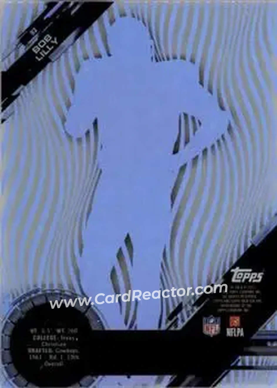 2015 Topps High Tek #93 - Bob Lilly - Dallas Cowboys - Back