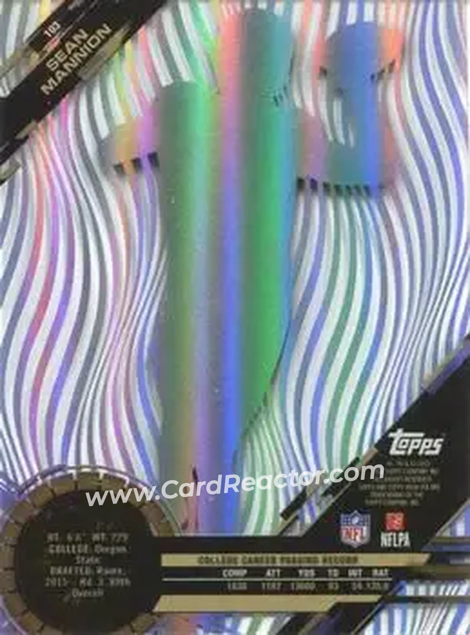 2015 Topps High Tek #103 - Sean Mannion - St. Louis Rams - Back
