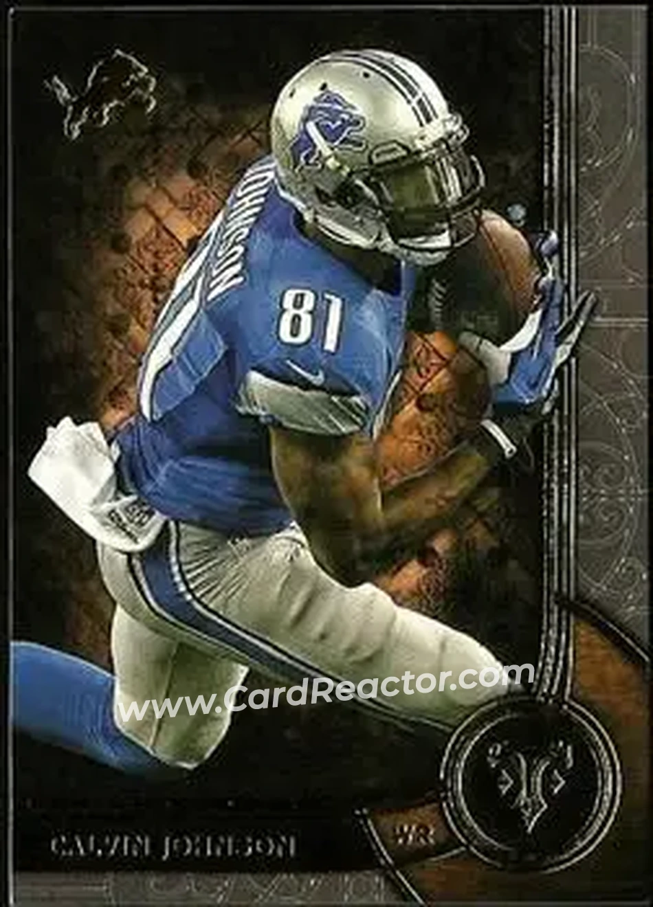2015 Topps Triple Threads #1 - Calvin Johnson - Detroit Lions - Front