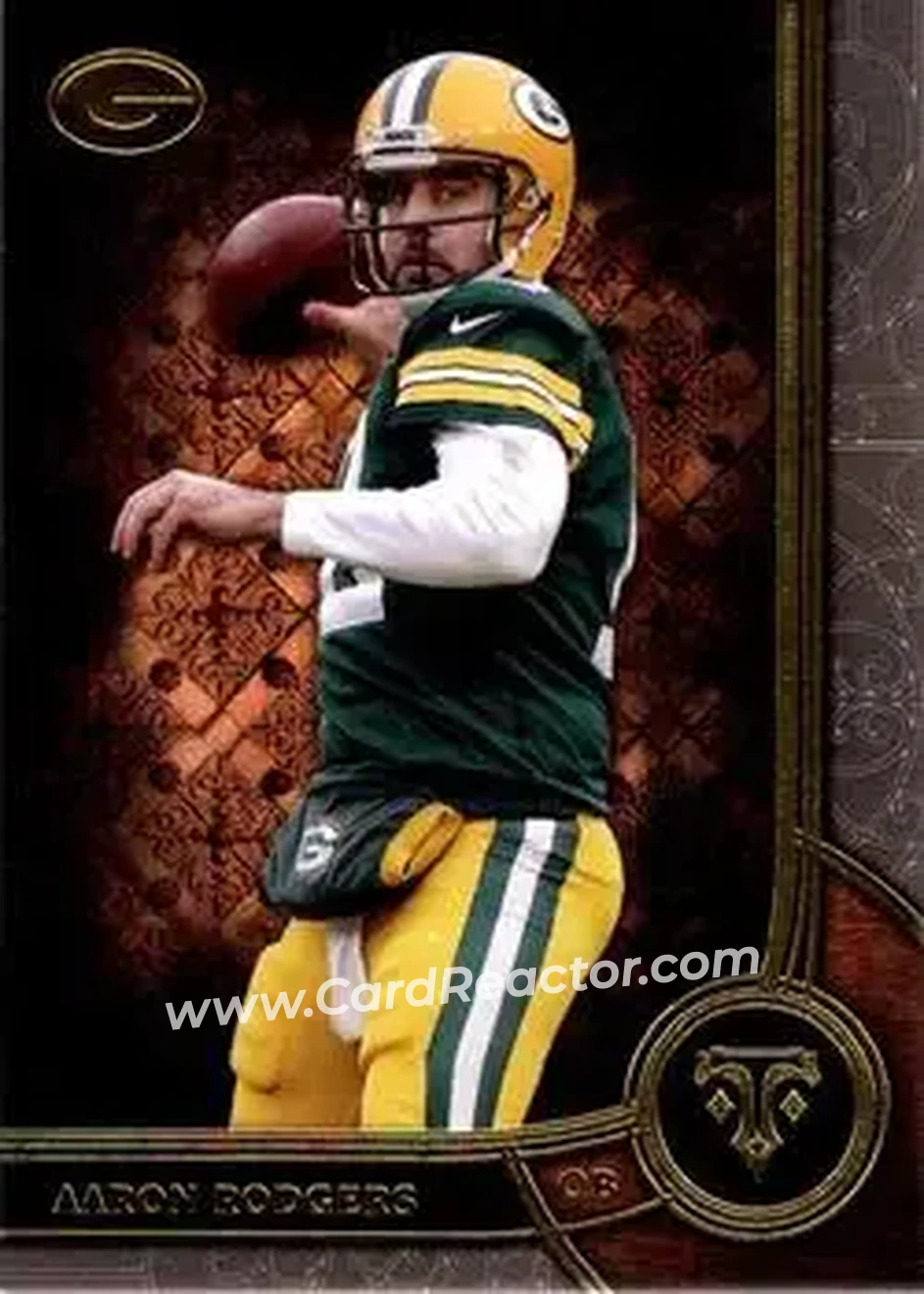 2015 Topps Triple Threads #3 - Aaron Rodgers - Green Bay Packers - Front