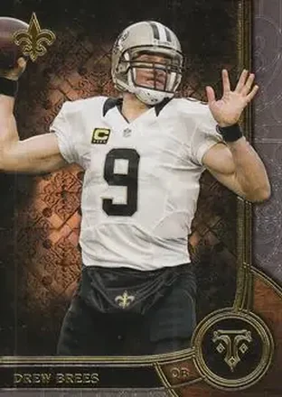 2015 Topps Triple Threads #12 - Drew Brees - New Orleans Saints