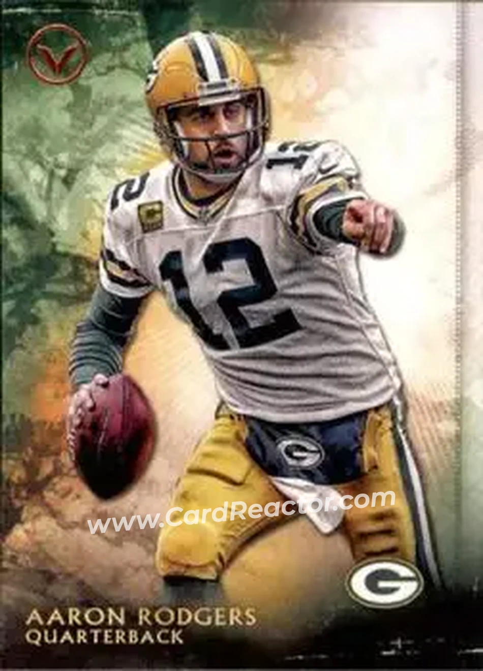2015 Topps Valor #12 - Aaron Rodgers - Green Bay Packers - Front 2015 Topps Valor #12 - Aaron Rodgers - Green Bay Packers - Front