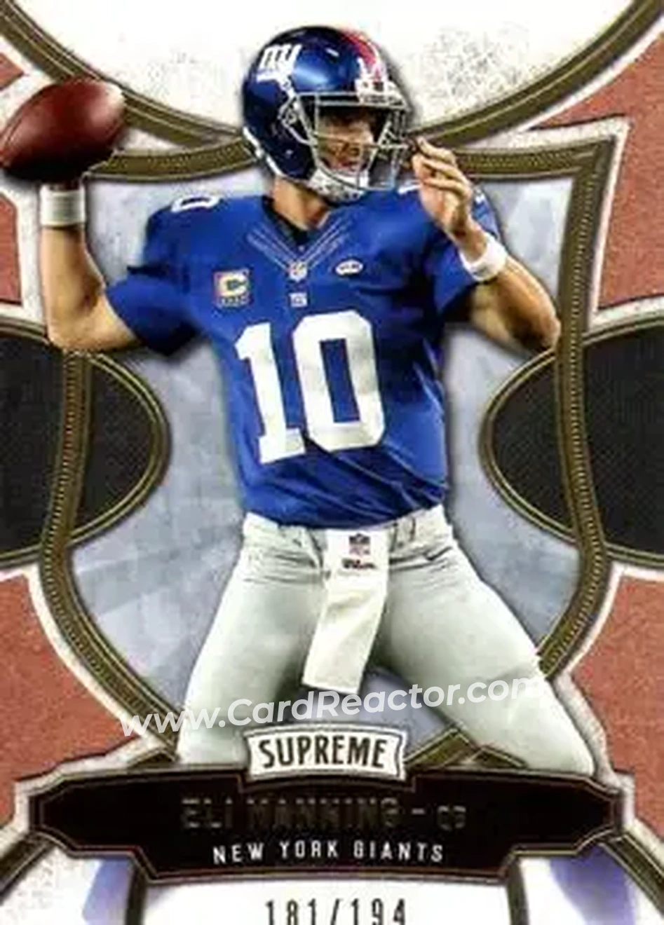 2015 Topps Supreme - Copper #38 - Eli Manning - New York Giants - Front