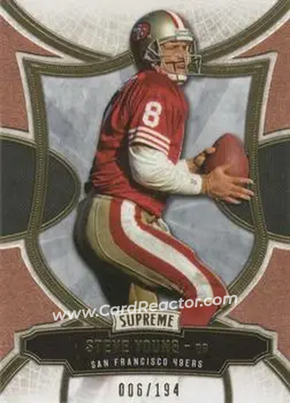 2015 Topps Supreme - Copper #44 - Steve Young - San Francisco 49ers - Front