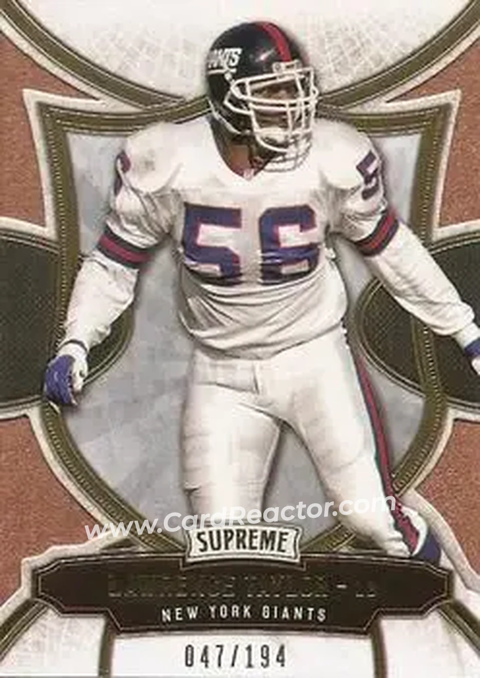 2015 Topps Supreme - Copper #52 - Lawrence Taylor - New York Giants - Front