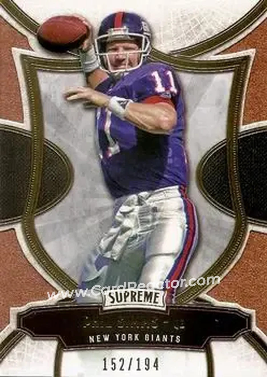 2015 Topps Supreme - Copper #60 - Phil Simms - New York Giants - Front