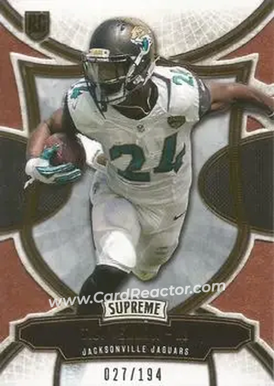 2015 Topps Supreme - Copper #82 - T.J. Yeldon - Jacksonville Jaguars - Front