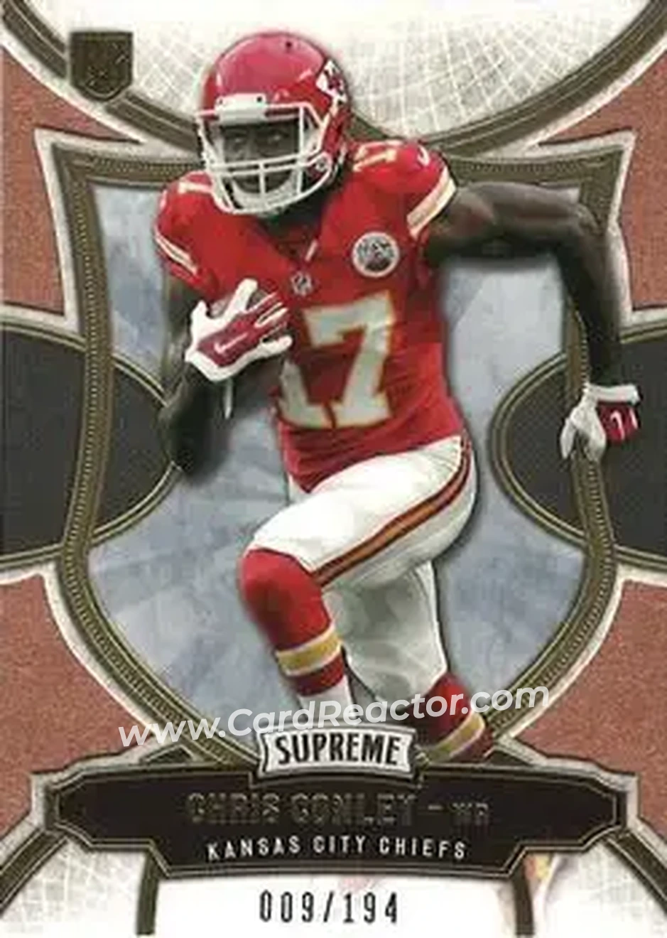 2015 Topps Supreme - Copper #92 - Chris Conley - Kansas City Chiefs - Front
