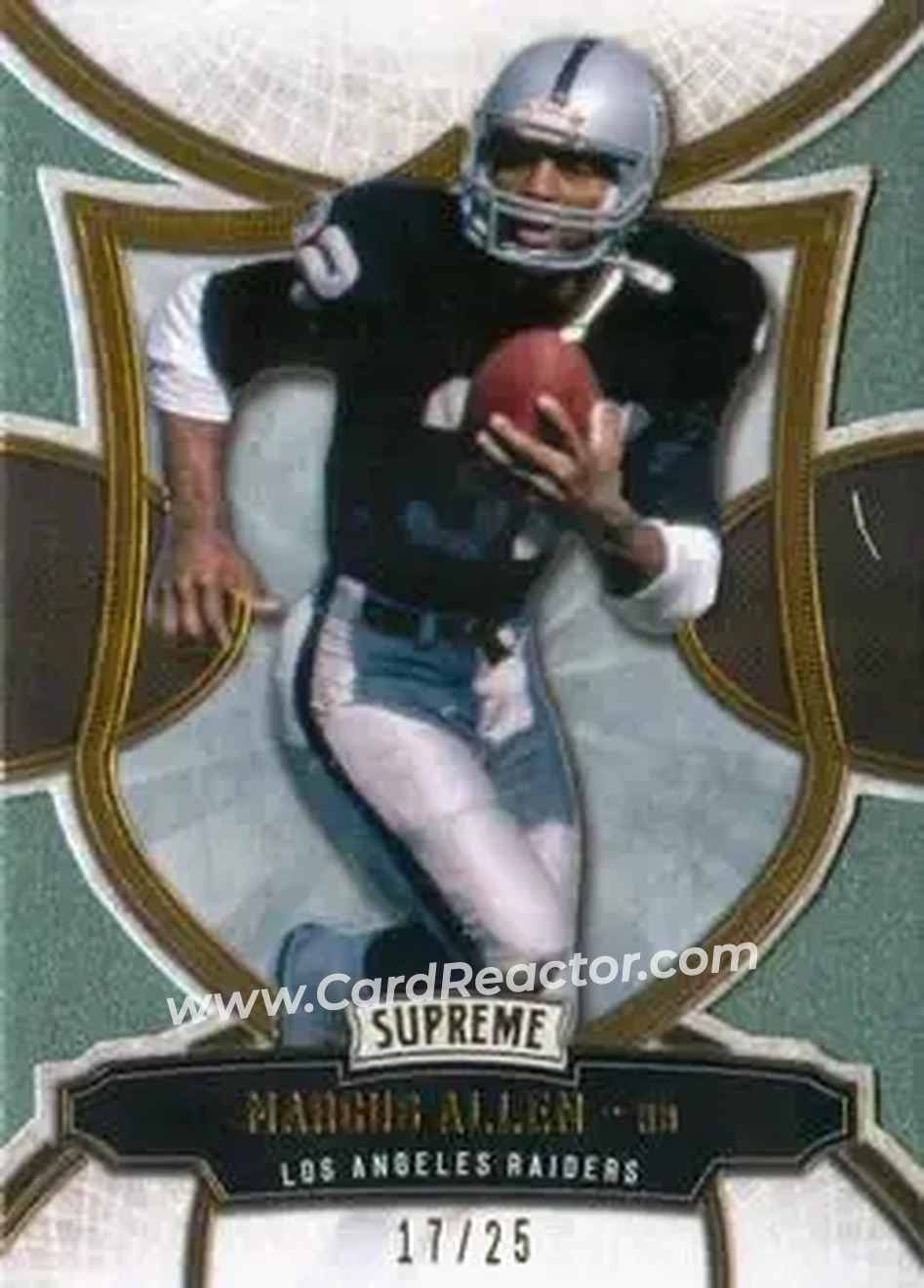 2015 Topps Supreme - Green #62 - Marcus Allen - Los Angeles Raiders - Front