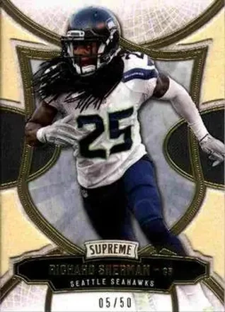 2015 Topps Supreme - Gold #9 - Richard Sherman - Seattle Seahawks