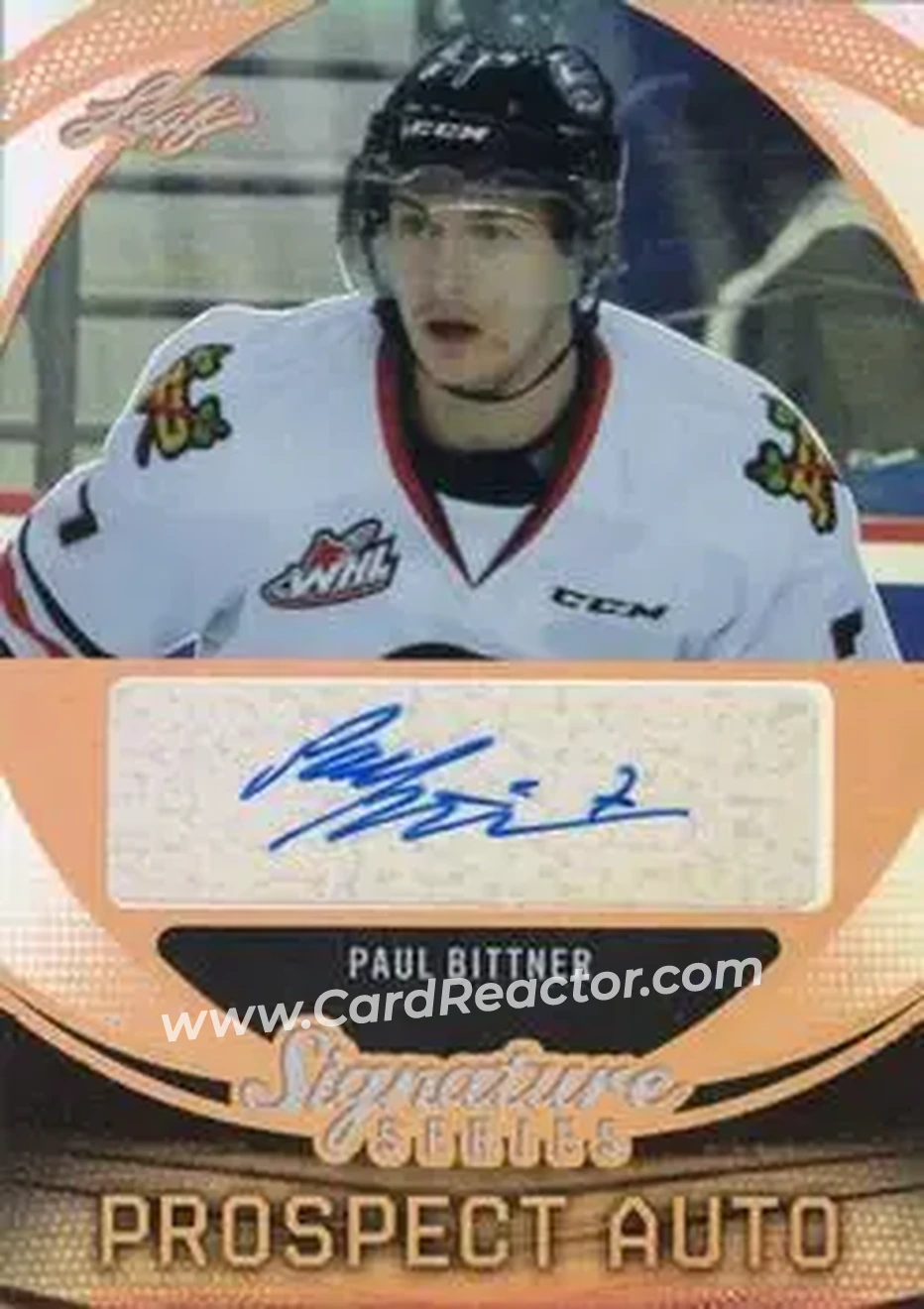 2015 Leaf Signature Series #SP-PB1 - Paul Bittner - Front