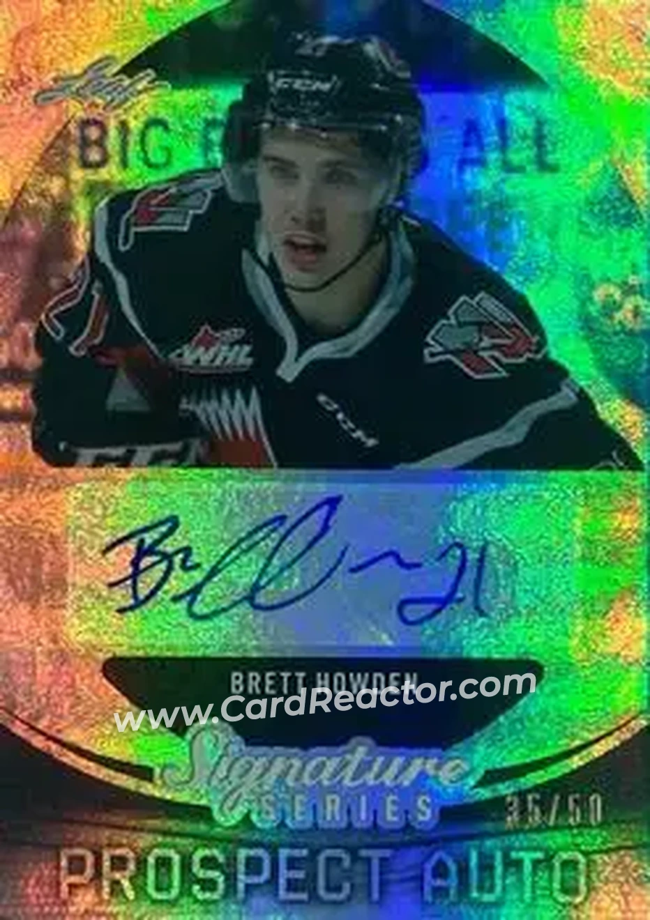 2015 Leaf Signature Series - Prospects Gray #SP-BH1 - Brett Howden - Moose Jaw Warriors - Front