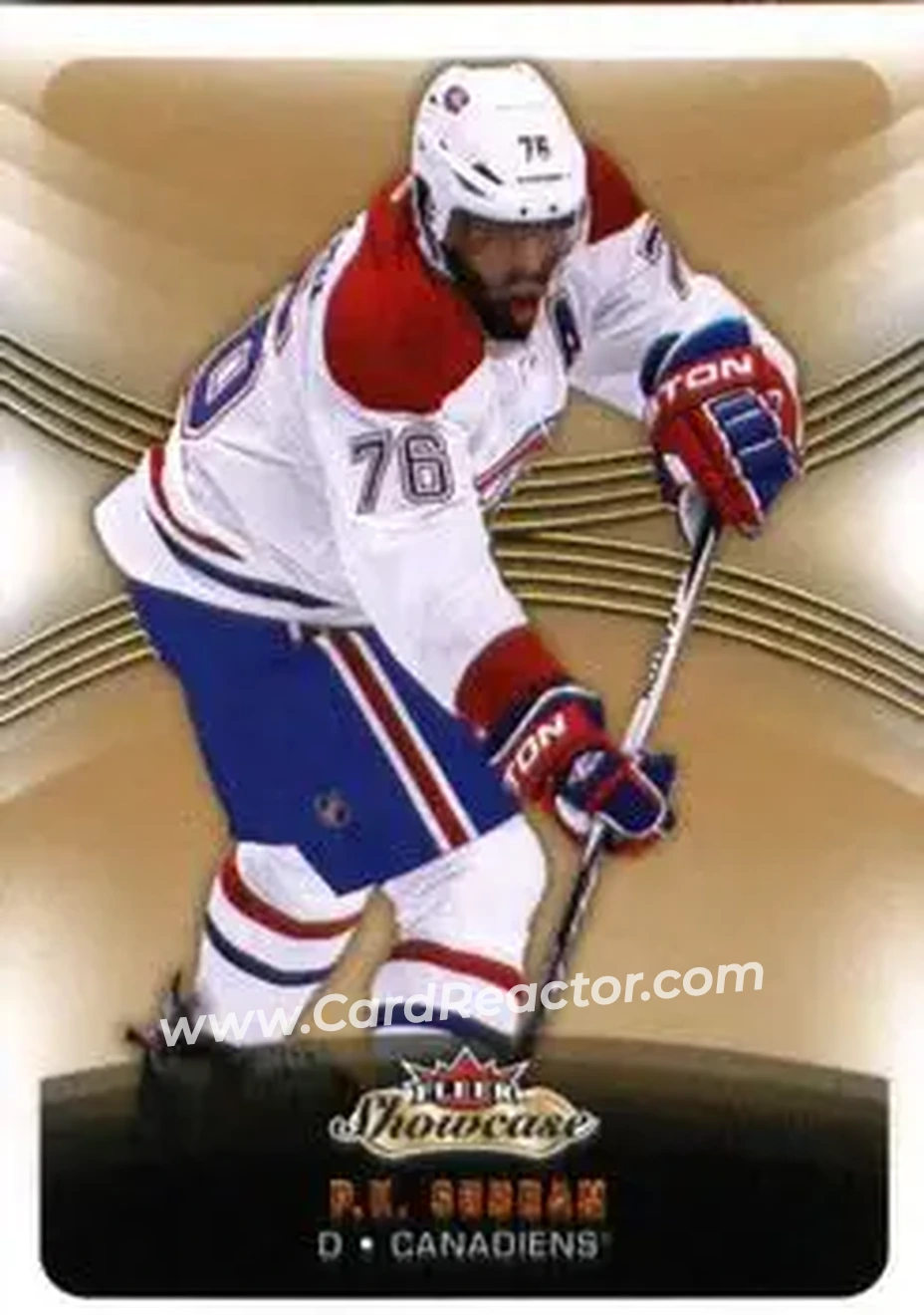 2015-16 Fleer Showcase #2 - P.K. Subban - Montreal Canadiens - Front