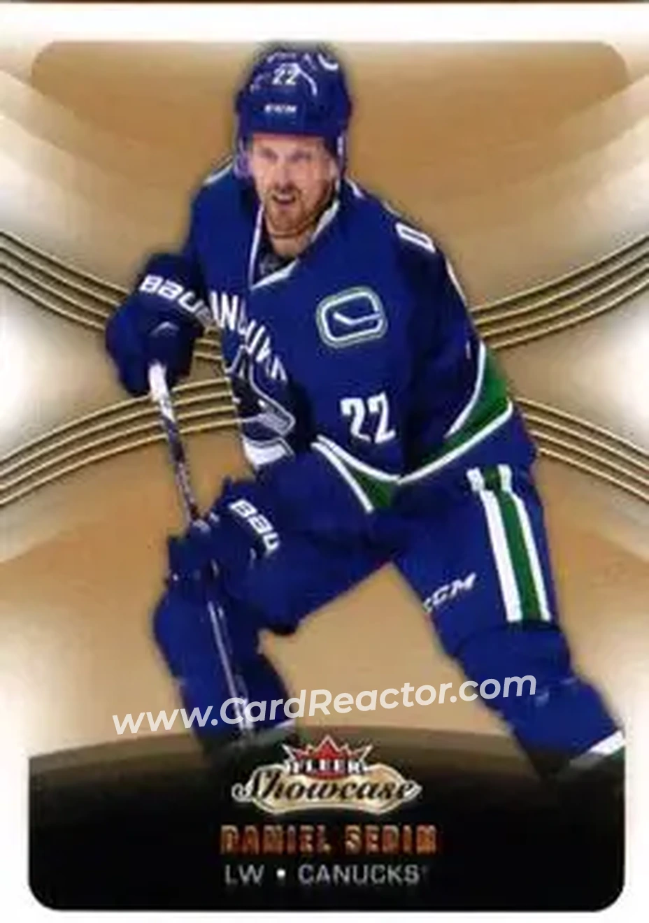 2015-16 Fleer Showcase #4 - Daniel Sedin - Vancouver Canucks - Front