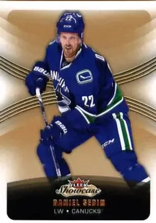 2015-16 Fleer Showcase #4 - Daniel Sedin - Vancouver Canucks