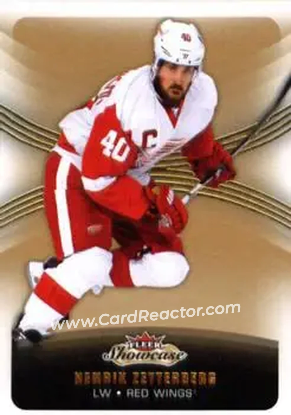 2015-16 Fleer Showcase #7 - Henrik Zetterberg - Detroit Red Wings - Front