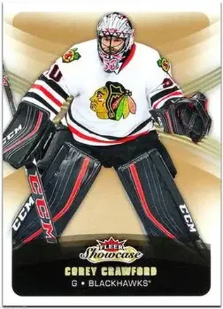 2015-16 Fleer Showcase #13 - Corey Crawford - Chicago Blackhawks