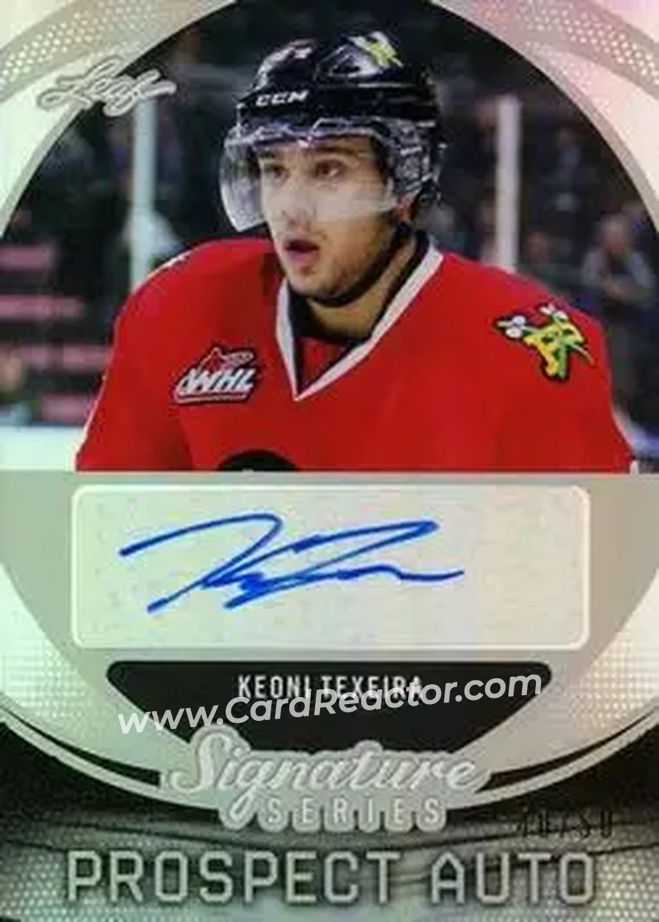 2015 Leaf Signature Series - Prospects Gray #SP-KT1 - Keoni Texeira - Portland Winterhawks - Front