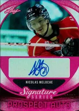 2015 Leaf Signature Series - Prospects Red #SP-NM2 - Nicolas Meloche - Baie-Comeau Drakkar