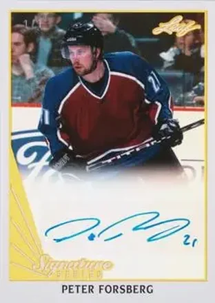 2015 Leaf Signature Series - 1990 Leaf Tribute - Gold #LT-PF1 - Peter Forsberg