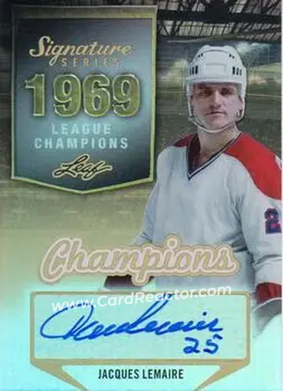 2015 Leaf Signature Series - Signature Champions - Bronze #SCH-JL1 - Jacques Lemaire - Montreal Canadiens - Front 2015 Leaf Signature Series - Signature Champions - Bronze #SCH-JL1 - Jacques Lemaire - Montreal Canadiens - Front