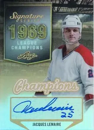2015 Leaf Signature Series - Signature Champions - Bronze #SCH-JL1 - Jacques Lemaire - Montreal Canadiens