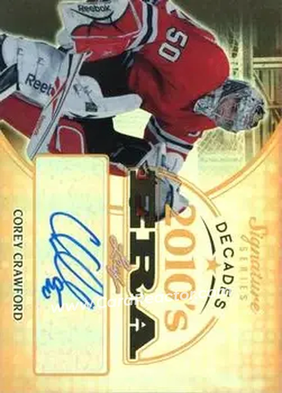 2015 Leaf Signature Series - Signature Decades - Bronze #SD-CC1 - Corey Crawford - Chicago Blackhawks - Front 2015 Leaf Signature Series - Signature Decades - Bronze #SD-CC1 - Corey Crawford - Chicago Blackhawks - Front
