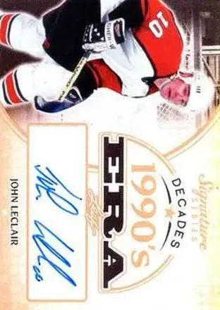 2015 Leaf Signature Series - Signature Decades - Bronze #SD-JLC - John LeClair - Philadelphia Flyers