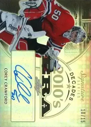 2015 Leaf Signature Series - Signature Decades - Gray #SD-CC1 - Corey Crawford - Chicago Blackhawks