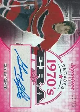 2015 Leaf Signature Series - Signature Decades - Red #SD-GL1 - Guy Lapointe - Montreal Canadiens