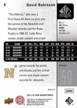 Back of David Robinson