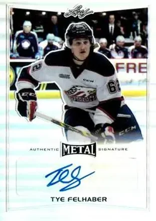 2015-16 Leaf Metal #BA-TF1 - Tye Felhaber - Saginaw Spirit