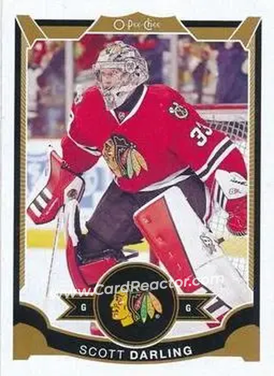 2015-16 O-Pee-Chee #1 - Scott Darling - Chicago Blackhawks - Front 2015-16 O-Pee-Chee #1 - Scott Darling - Chicago Blackhawks - Front