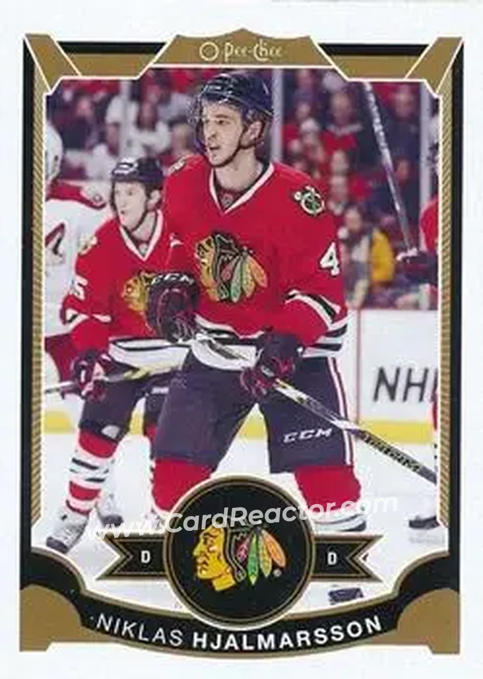 2015-16 O-Pee-Chee #4 - Niklas Hjalmarsson - Chicago Blackhawks - Front