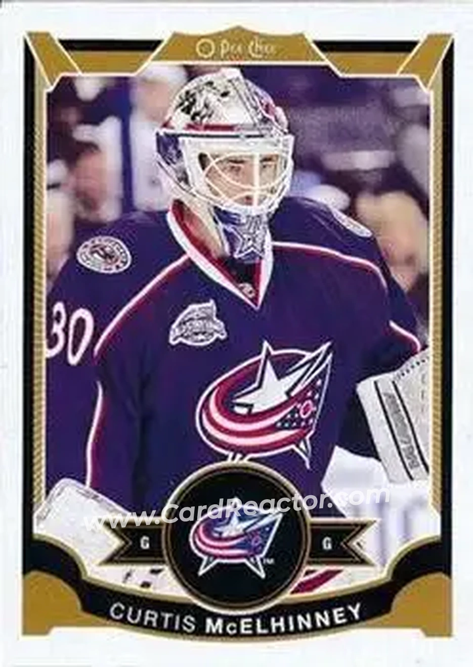 2015-16 O-Pee-Chee #16 - Curtis McElhinney - Columbus Blue Jackets - Front