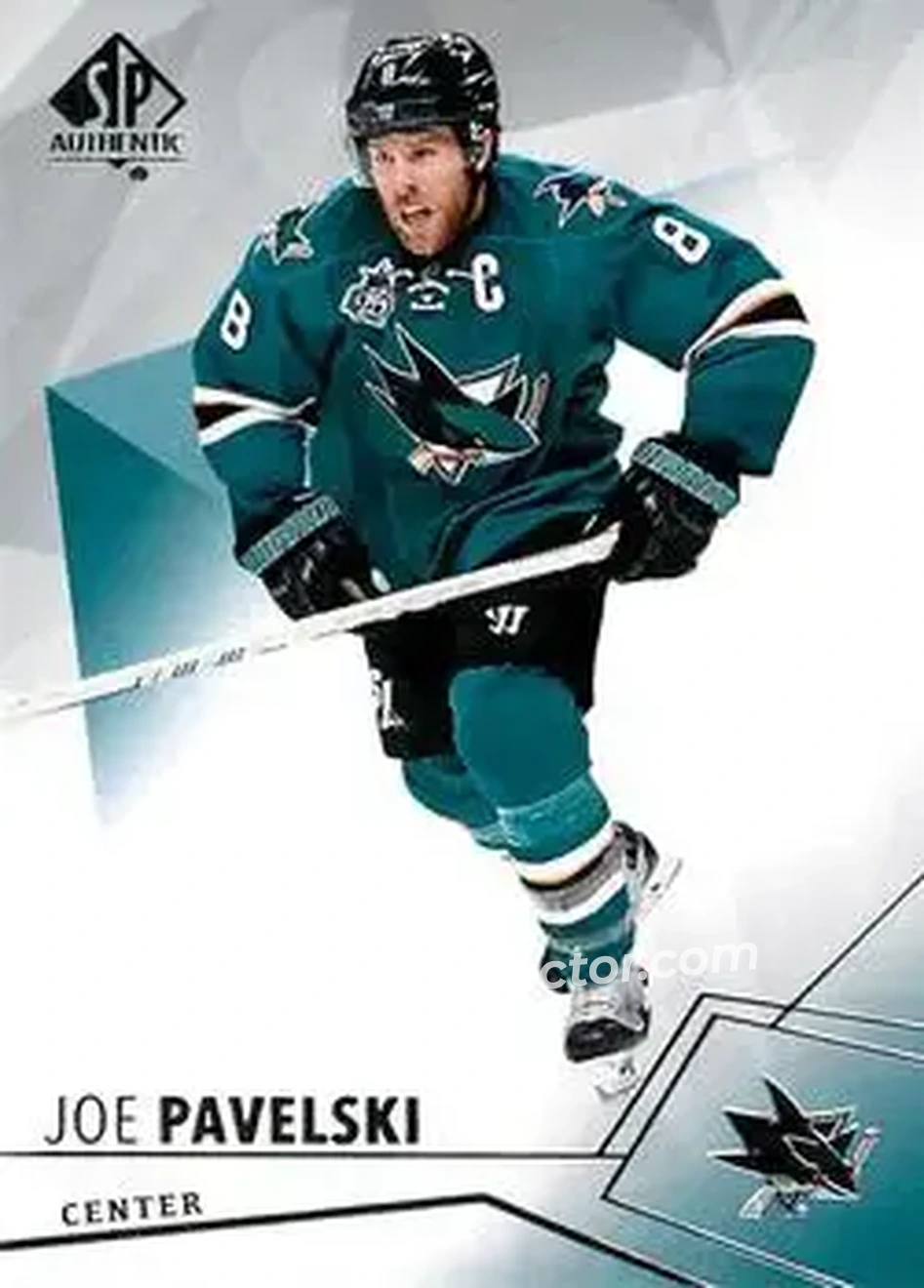 2015-16 SP Authentic #16 - Joe Pavelski - San Jose Sharks - Front