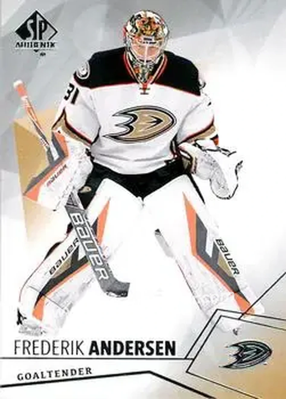 2015-16 SP Authentic #21 - Frederik Andersen - Anaheim Ducks - Front