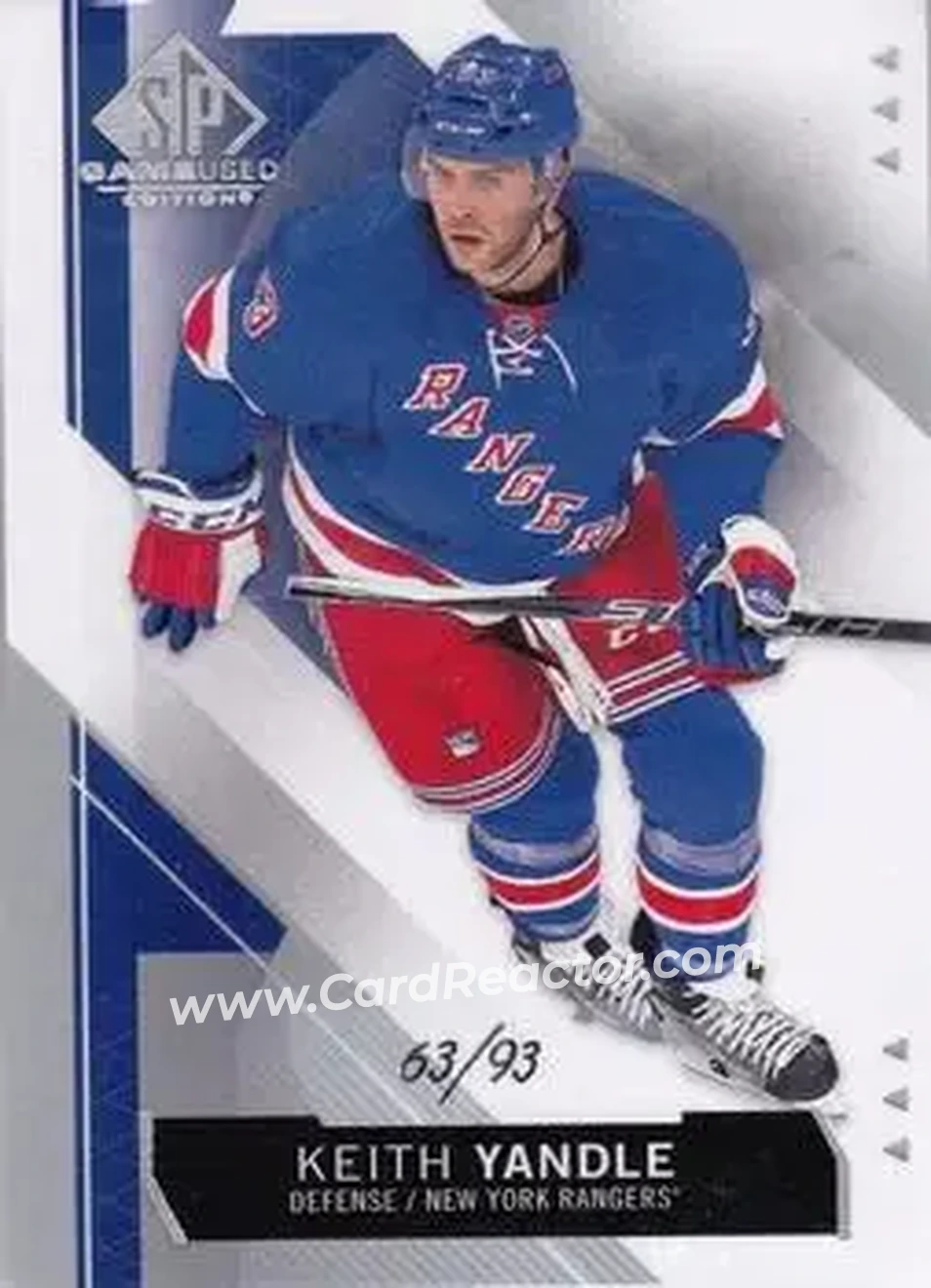 2015-16 SP Game Used #2 - Keith Yandle - New York Rangers - Front