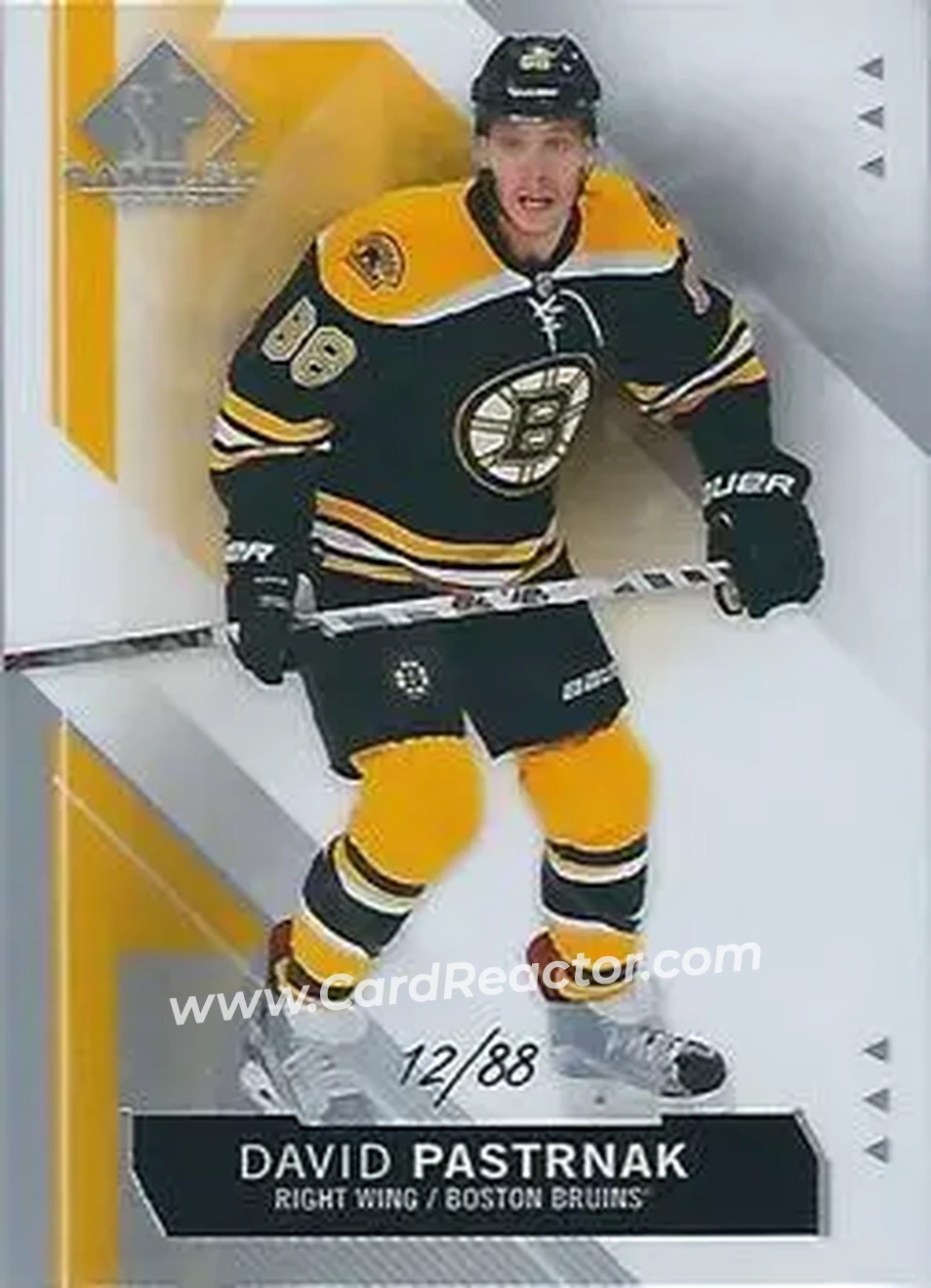 2015-16 SP Game Used #11 - David Pastrnak - Boston Bruins - Front
