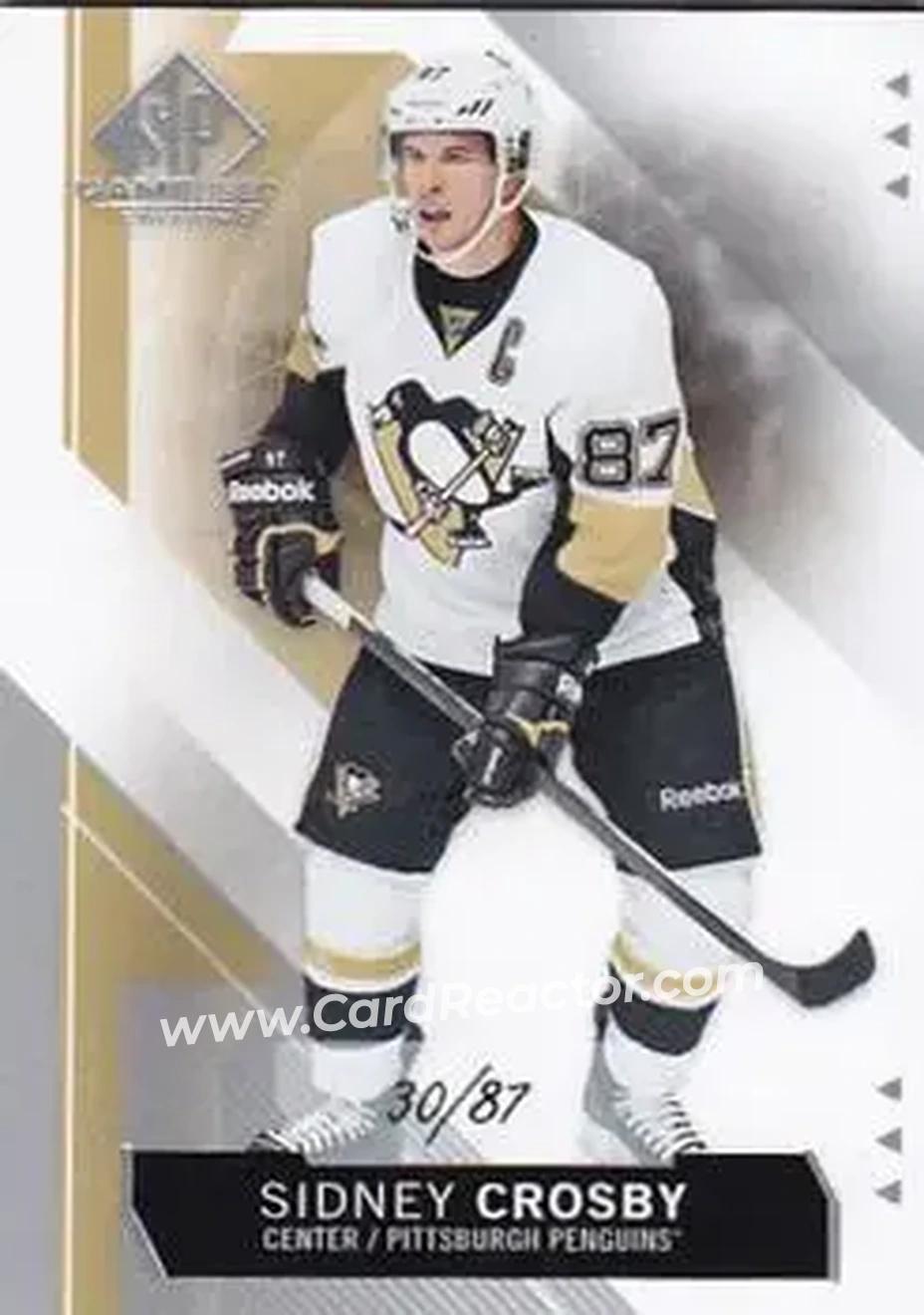 2015-16 SP Game Used #12 - Sidney Crosby - Pittsburgh Penguins - Front 2015-16 SP Game Used #12 - Sidney Crosby - Pittsburgh Penguins - Front