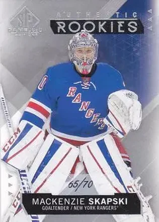 2015-16 SP Game Used #134 - Mackenzie Skapski - New York Rangers