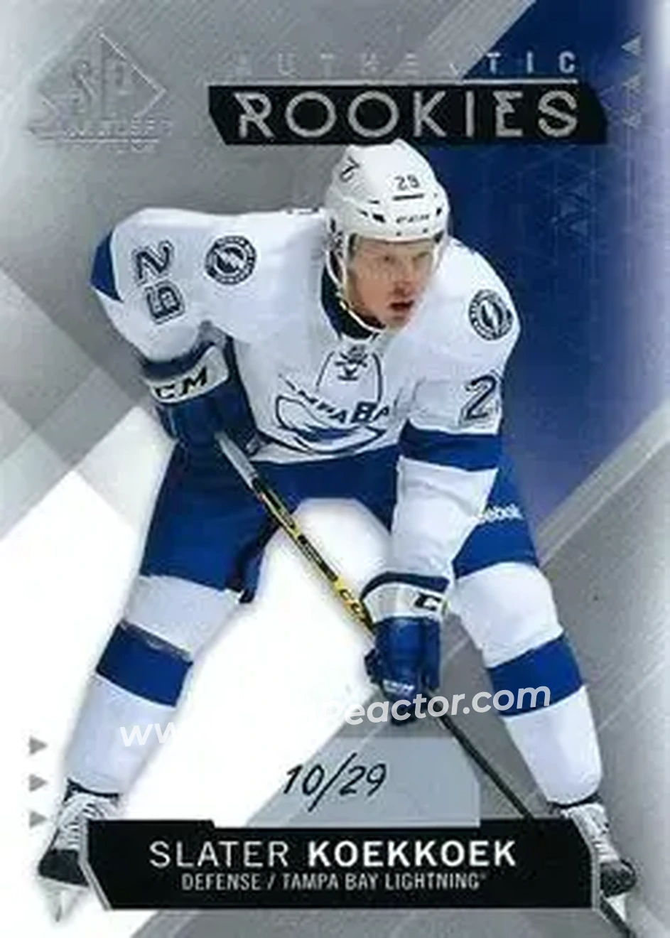 2015-16 SP Game Used #143 - Slater Koekkoek - Tampa Bay Lightning