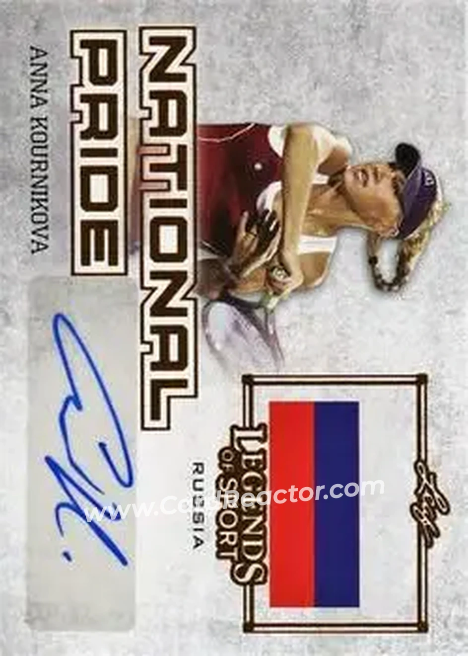 2015 Leaf Legends of Sport - National Pride Autographs - Bronze Foil #NP-AK2 - Anna Kournikova - Front 2015 Leaf Legends of Sport - National Pride Autographs - Bronze Foil #NP-AK2 - Anna Kournikova - Front