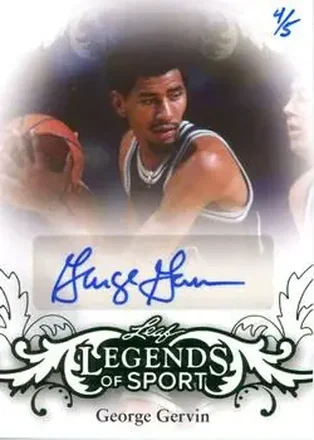 2015 Leaf Legends of Sport - Emerald Foil #BA-GG1 - George Gervin