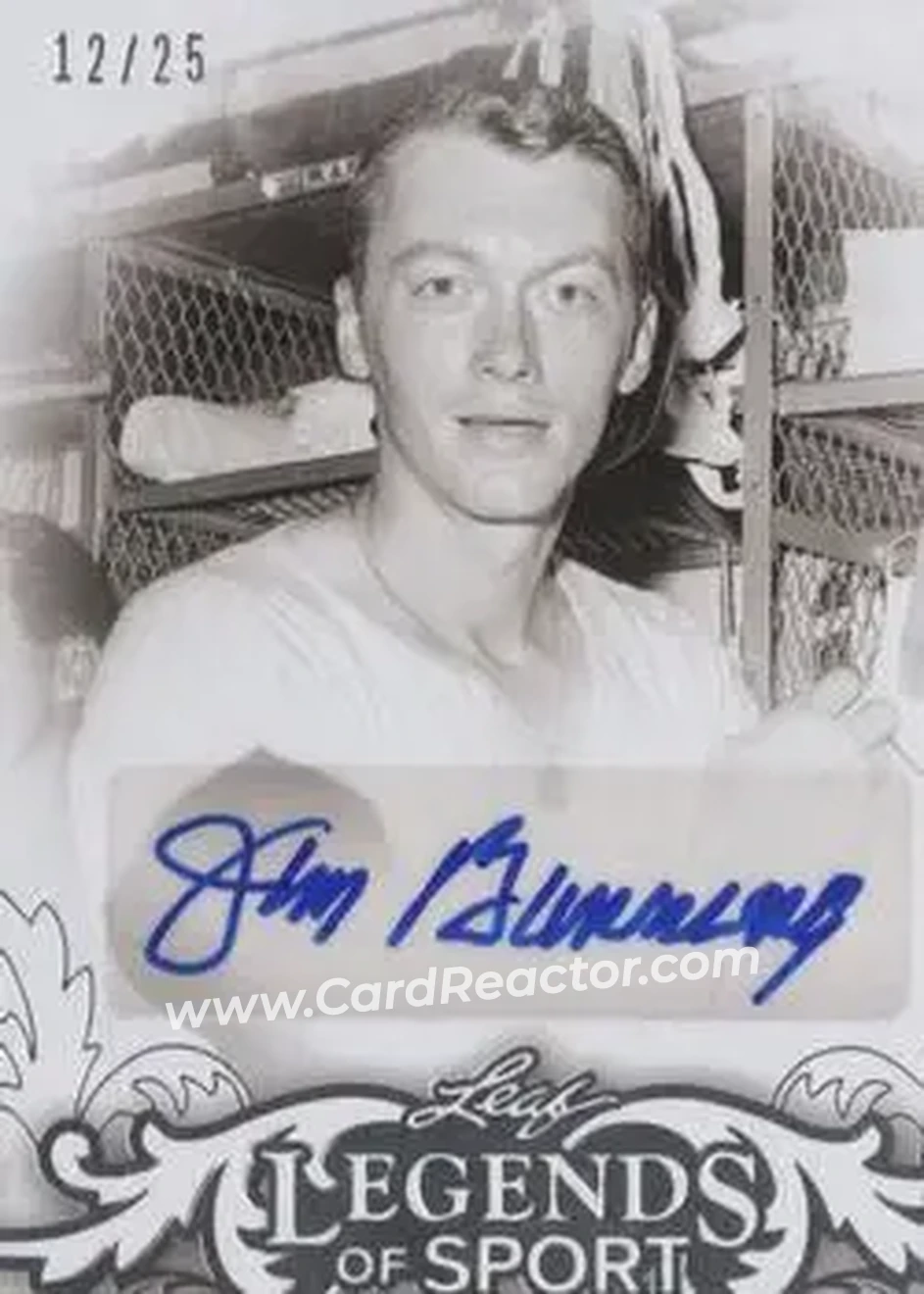 2015 Leaf Legends of Sport - Silver Foil #BA-JB1 - Jim Bunning - Philadelphia Phillies - Front 2015 Leaf Legends of Sport - Silver Foil #BA-JB1 - Jim Bunning - Philadelphia Phillies - Front