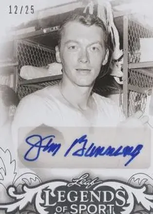2015 Leaf Legends of Sport - Silver Foil #BA-JB1 - Jim Bunning - Philadelphia Phillies