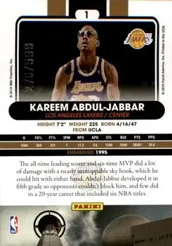 Back of Kareem Abdul-Jabbar