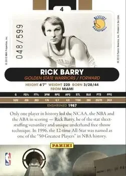 Back of Rick Barry